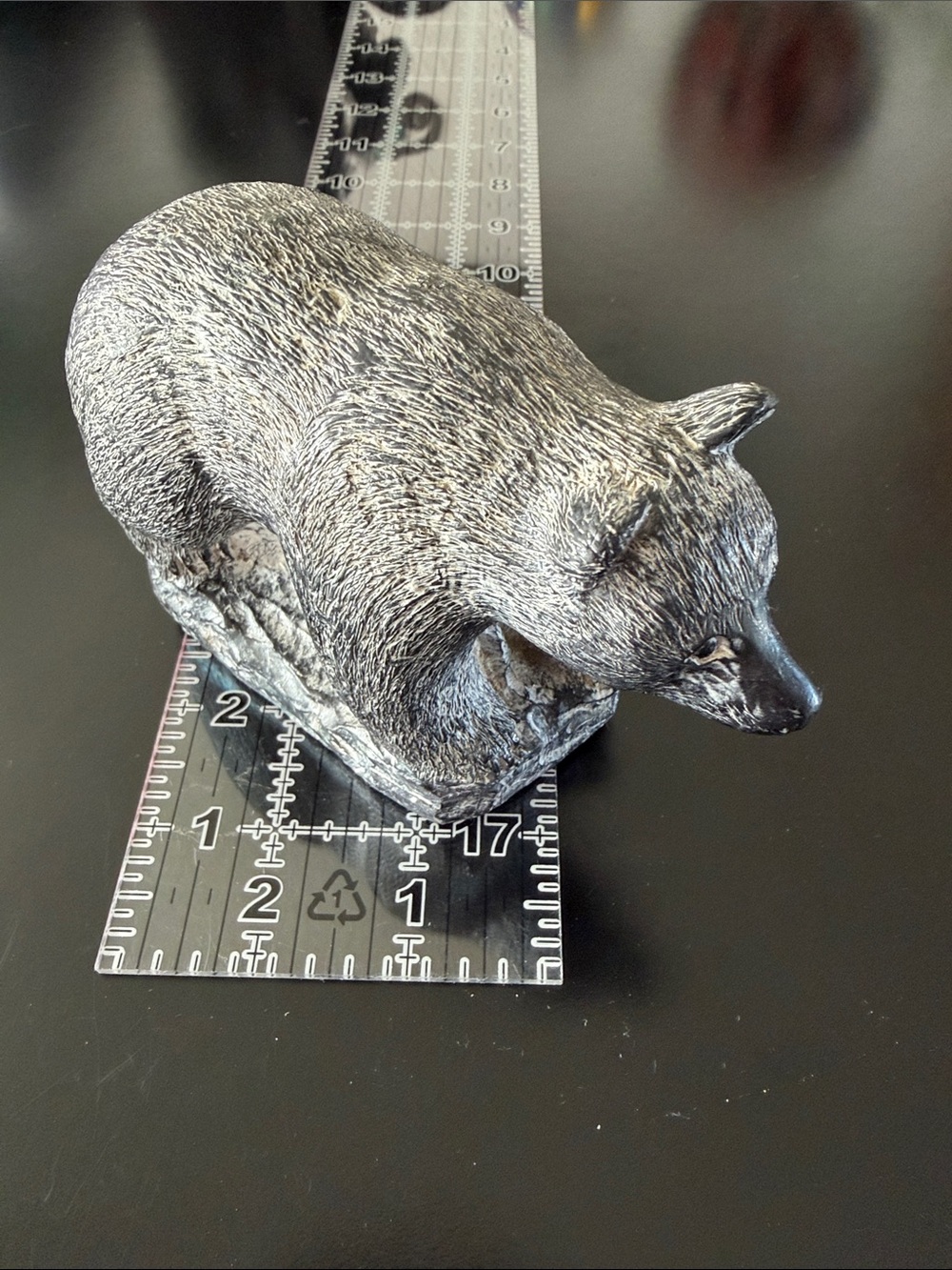 Vintage Wolf Original Bear Sculpture In Soapstone - Canada